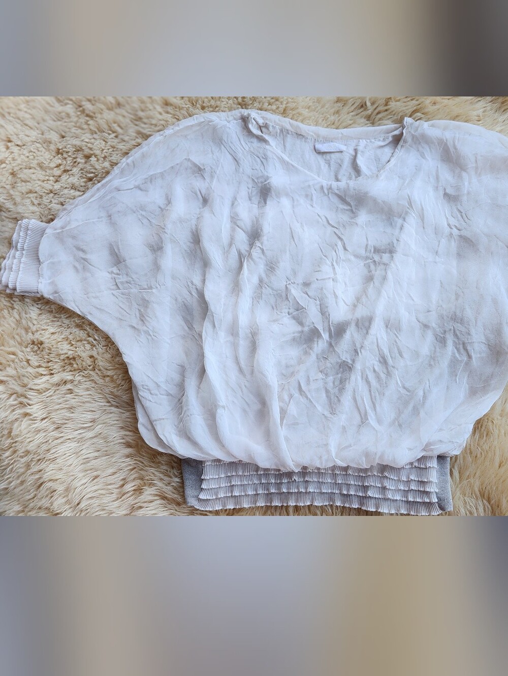 Scandal Italy Top with Shirred Hem